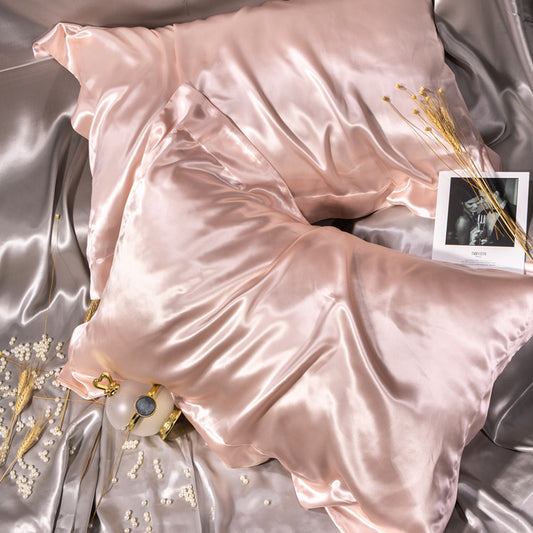 Solid Color Double-Sided Silk Beauty Pillowcase