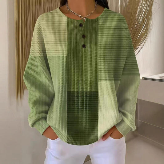 Waffle-style loose-fitting t-shirt